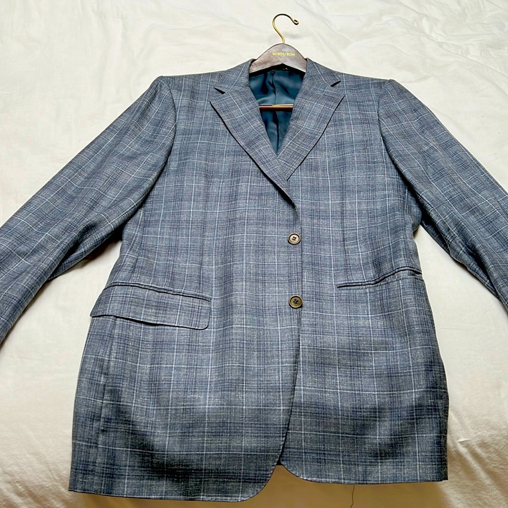 Canali Made in ITALY Blue Pattern 100% Wool blazer